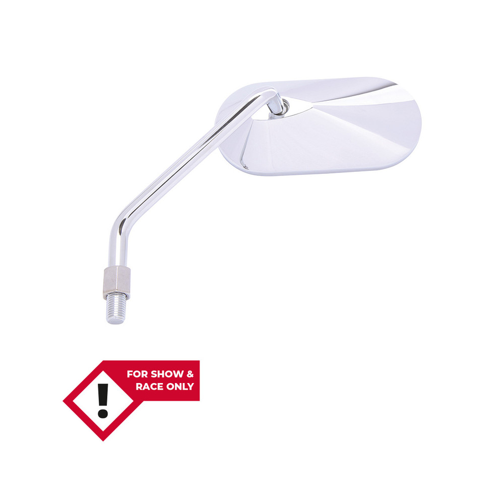 Rétroviseur sur guidon HIGHSIDER smart Agila ovale - côté gauche - non homologué E - chromé