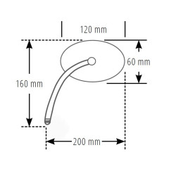 Rétroviseur sur guidon HIGHSIDER smart Agila ovale - côté gauche - non homologué E - chromé