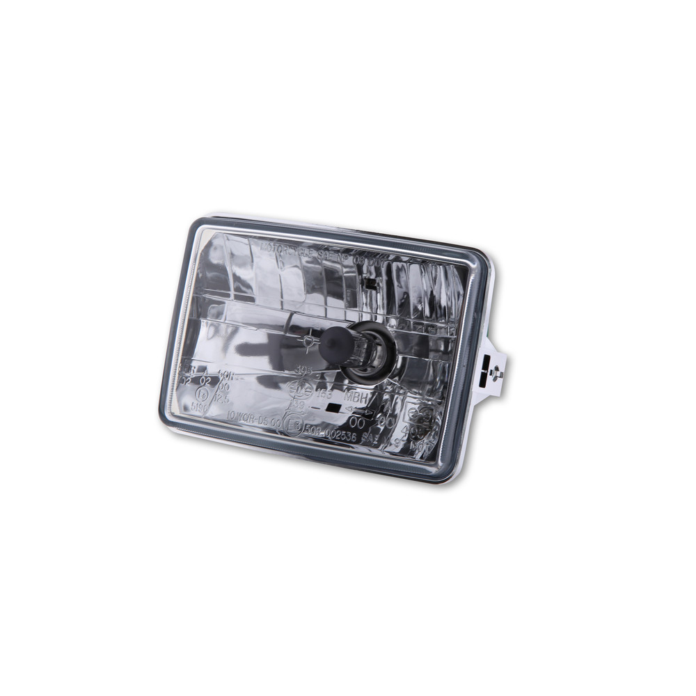 Insert de phare H4 HIGHSIDER smart - 130 x 90mm - verre transparent 12V 60/55W, feux de stationnement - homologué E - - à l'un