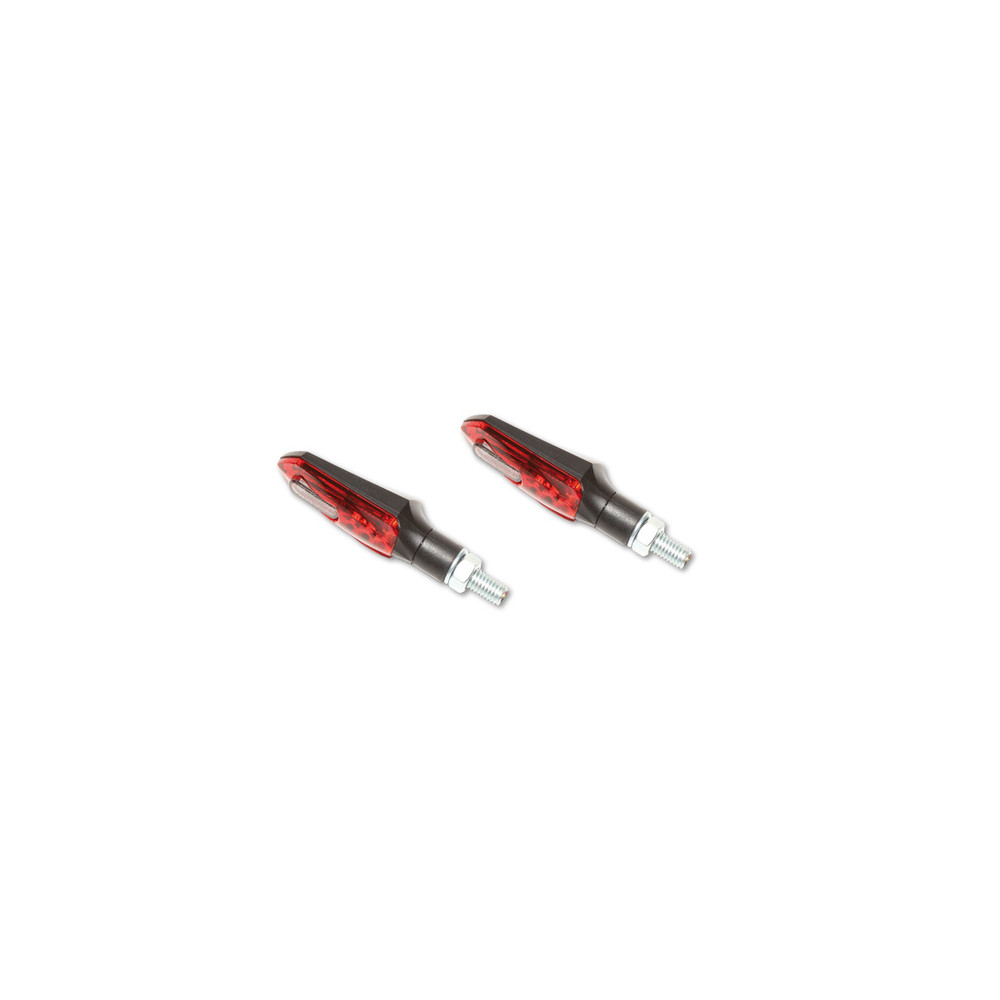 Clignotants LED HIGHSIDER smart ARROWHEAD 3in1 feu arrière/feu de stop - teinté / rouge