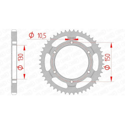 Kit chaîne AFAM 525XMR3 14/47 standard - couronne standard