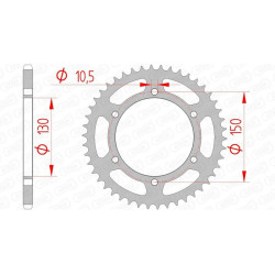 Kit chaîne AFAM 520XMR3 15/46 standard - couronne standard