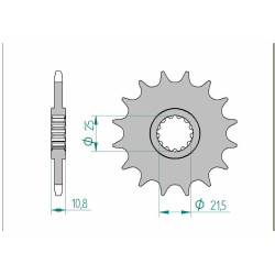 Kit chaîne AFAM 520XMR3 15/46 standard - couronne standard