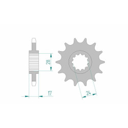 Kit chaîne AFAM 525XMR3 14/42 standard - couronne standard