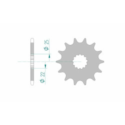 Kit chaîne AFAM 520XSR 46/14 super renforcé - couronne standard