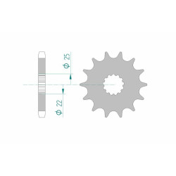 Kit chaîne AFAM 530XMR3 14/48 standard - couronne standard