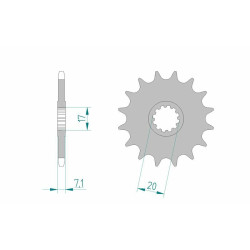 Kit chaîne AFAM A420M 11/50 - couronne standard
