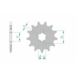 Kit chaîne AFAM A420M 11/53 - couronne standard