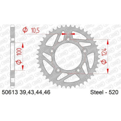Kit chaîne AFAM 520XHR2 15/43 super-renforcé - couronne standard