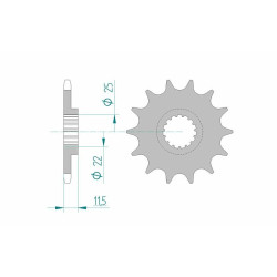 Kit chaîne AFAM 520XHR2 16/43 super-renforcé - couronne standard
