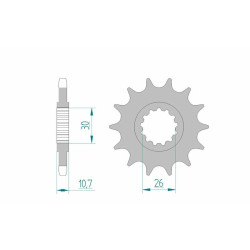 Kit chaîne AFAM 525XHR3 16/45 super-renforcé - couronne standard