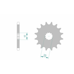 Kit chaîne AFAM 428M 12/50-132 - couronne standard