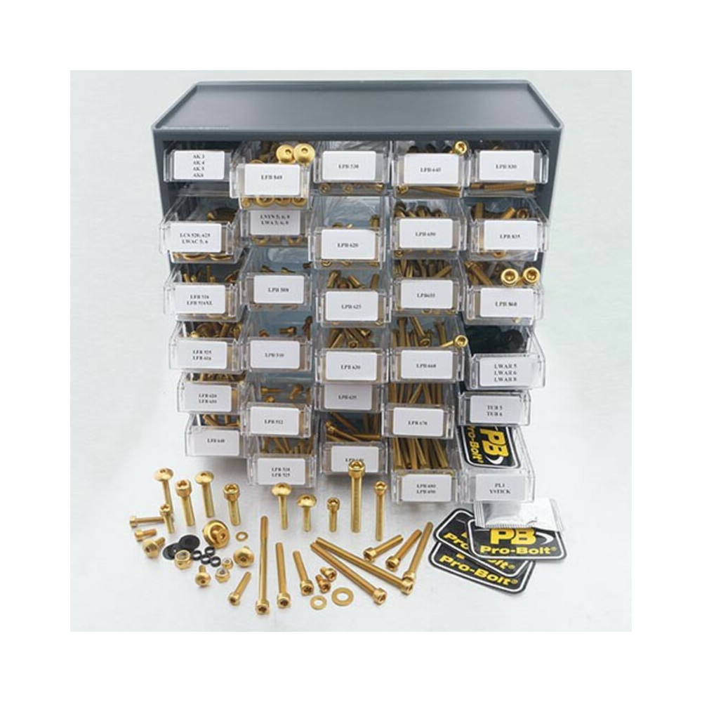 Assortiment visserie alu PRO BOLT or 500 pièces