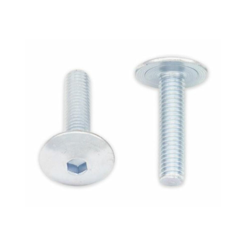Vis tête bombée plate BOLT M6x1x25mm 10 pièces