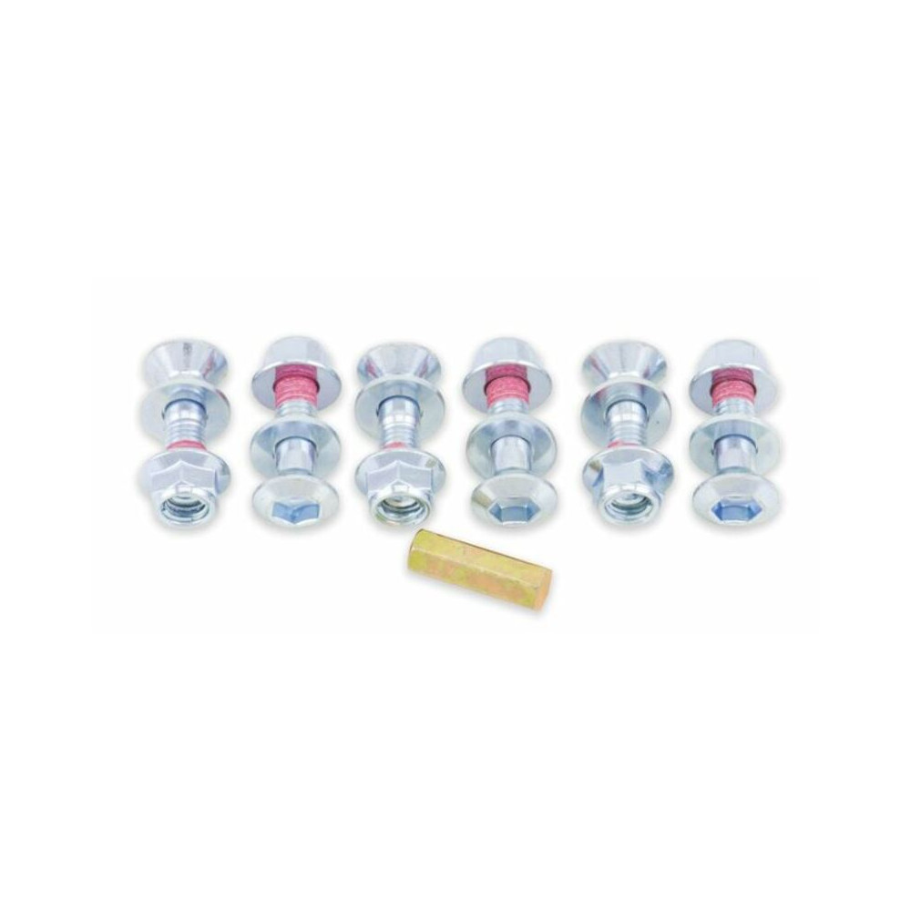 Kit vis et écrous de couronne Bolt argent par 6