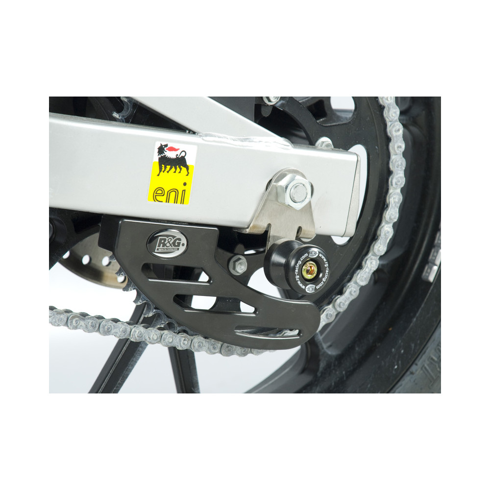 Pions de bras oscillant R&G RACING avec platine argent Aprilia RS4 50/125