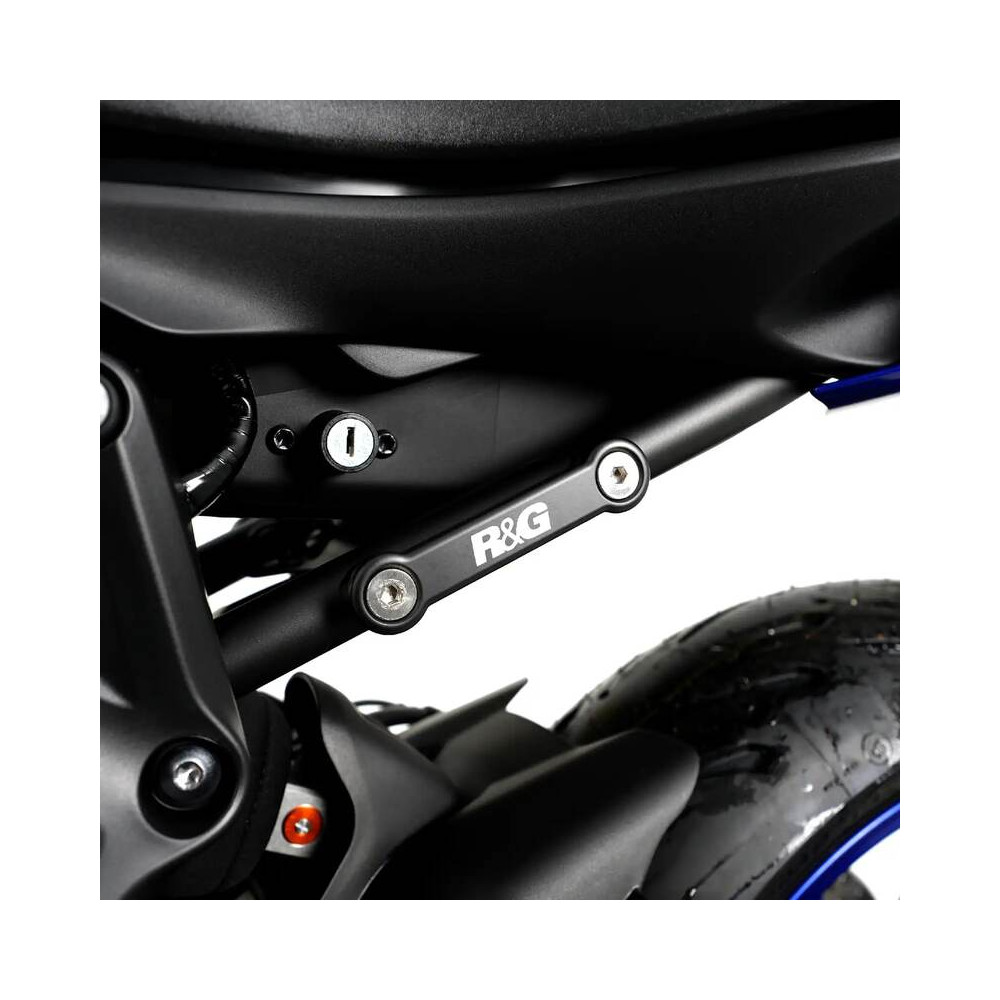 Cache-orifices repose-pieds arrière R&G RACING argent Yamaha MT-07