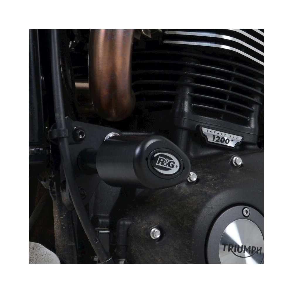 Tampons de protection R&G RACING Aero noir Triumph Scrambler 1200