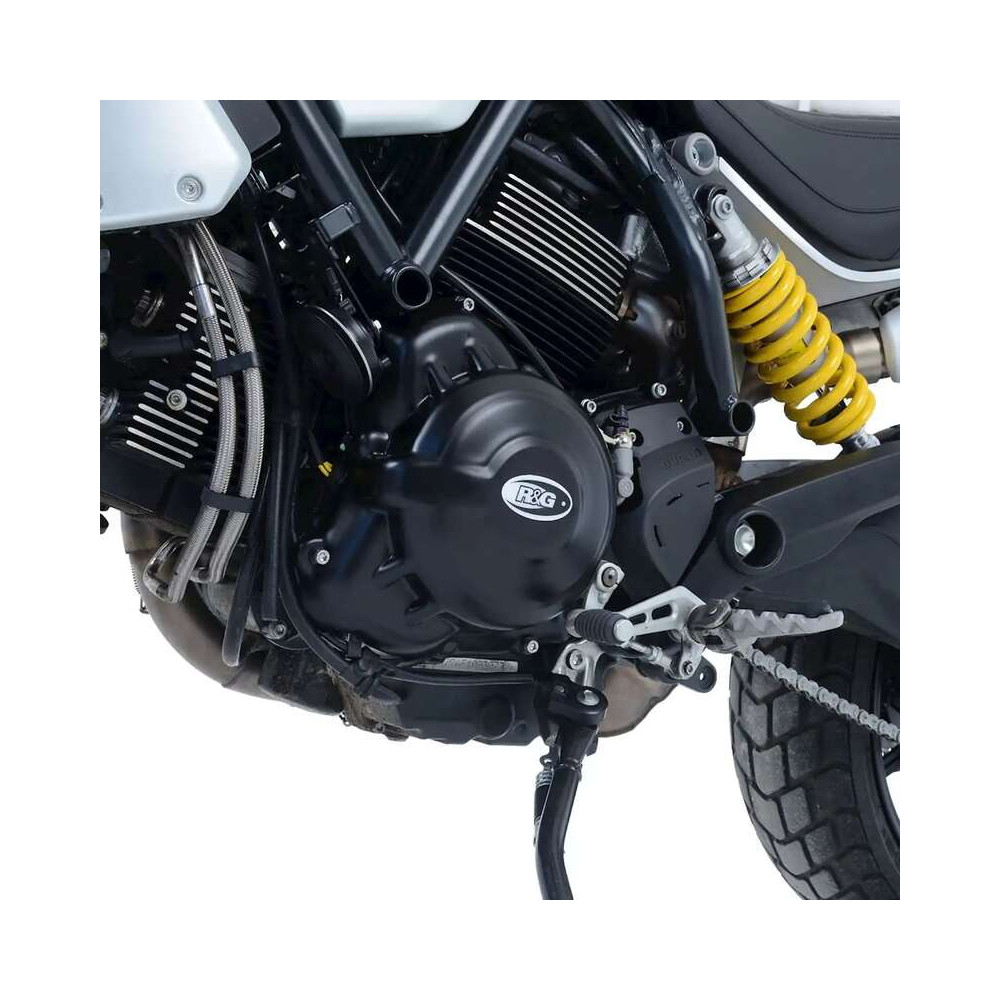 Couvre carter R&G RACING droit (embrayage mécanique) noir Ducati Scrambler 1100
