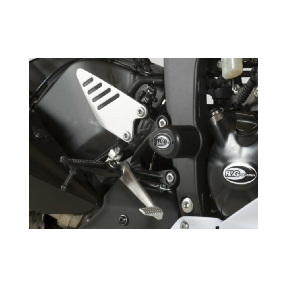 Tampons de protection R&G RACING Aero noir Kawasaki ZX6R 636