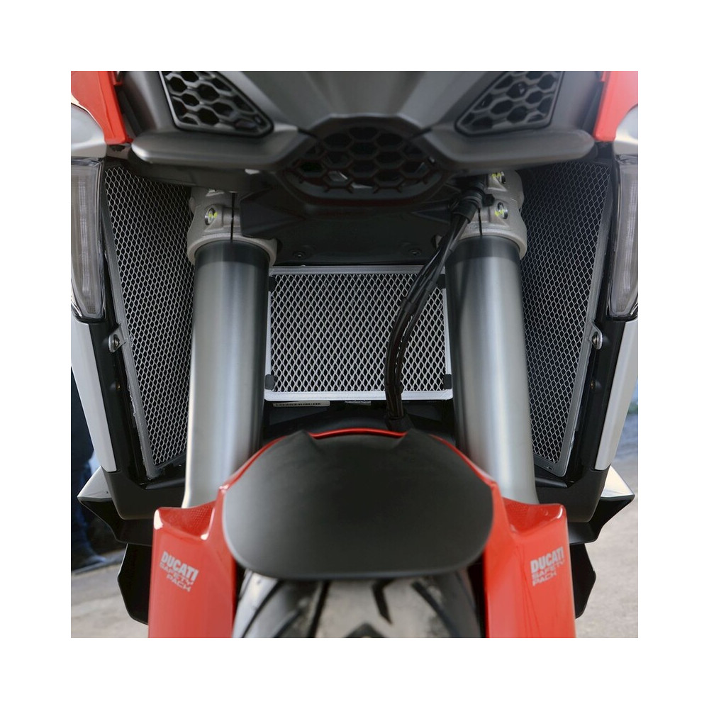 Protection de radiateur R&G RACING rouge - Ducati Multistrada V4S