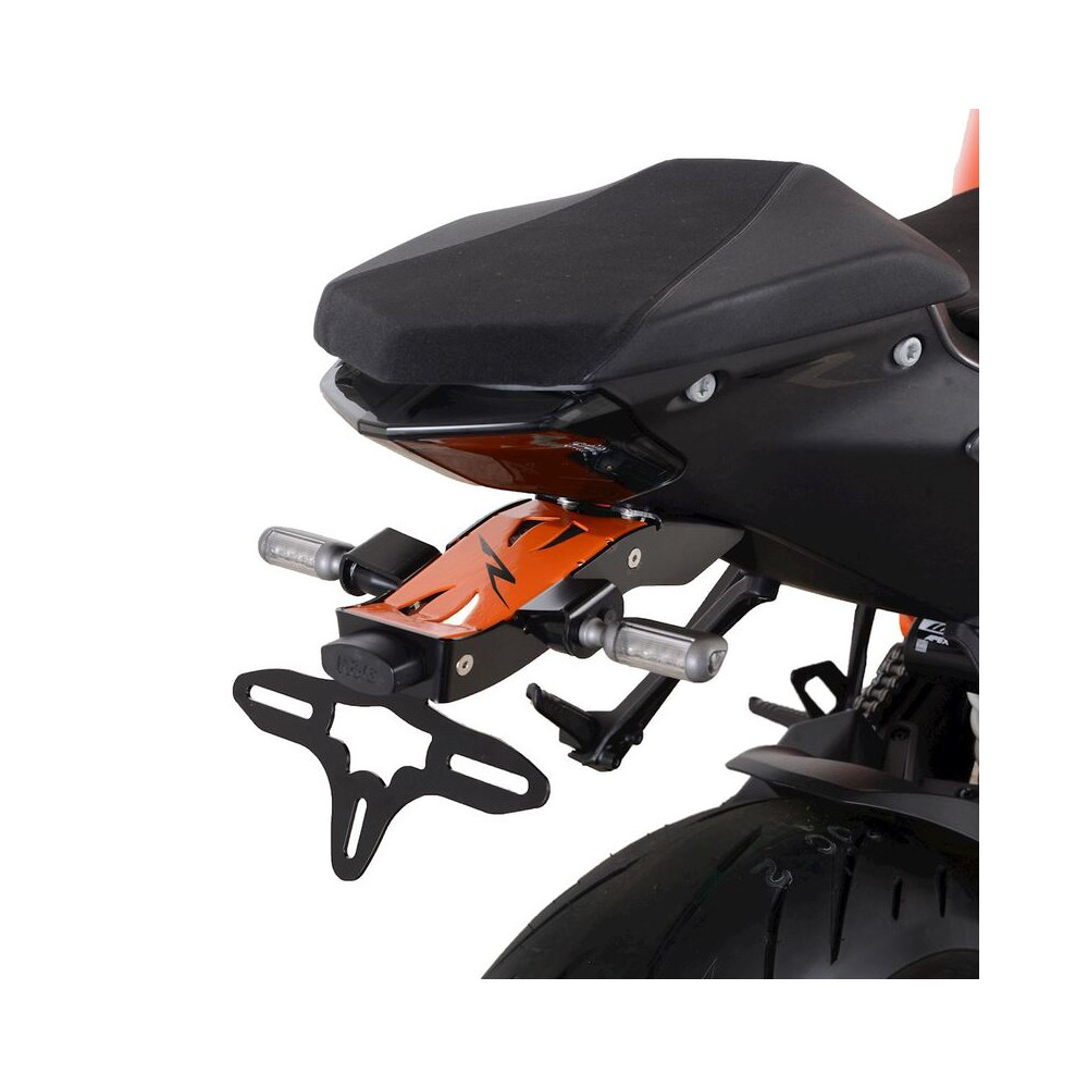 Support de plaque R&G RACING noir/orange