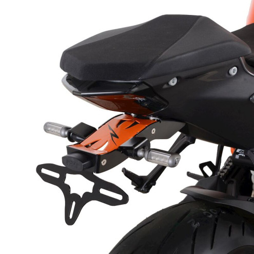 Support de plaque R&G RACING noir/orange