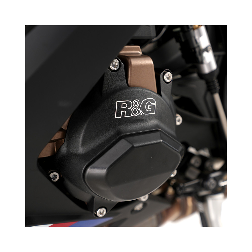 Kit de couvre-carter moteur (alternateur/pompe à eau/embrayage) R&G RACING PRO noir