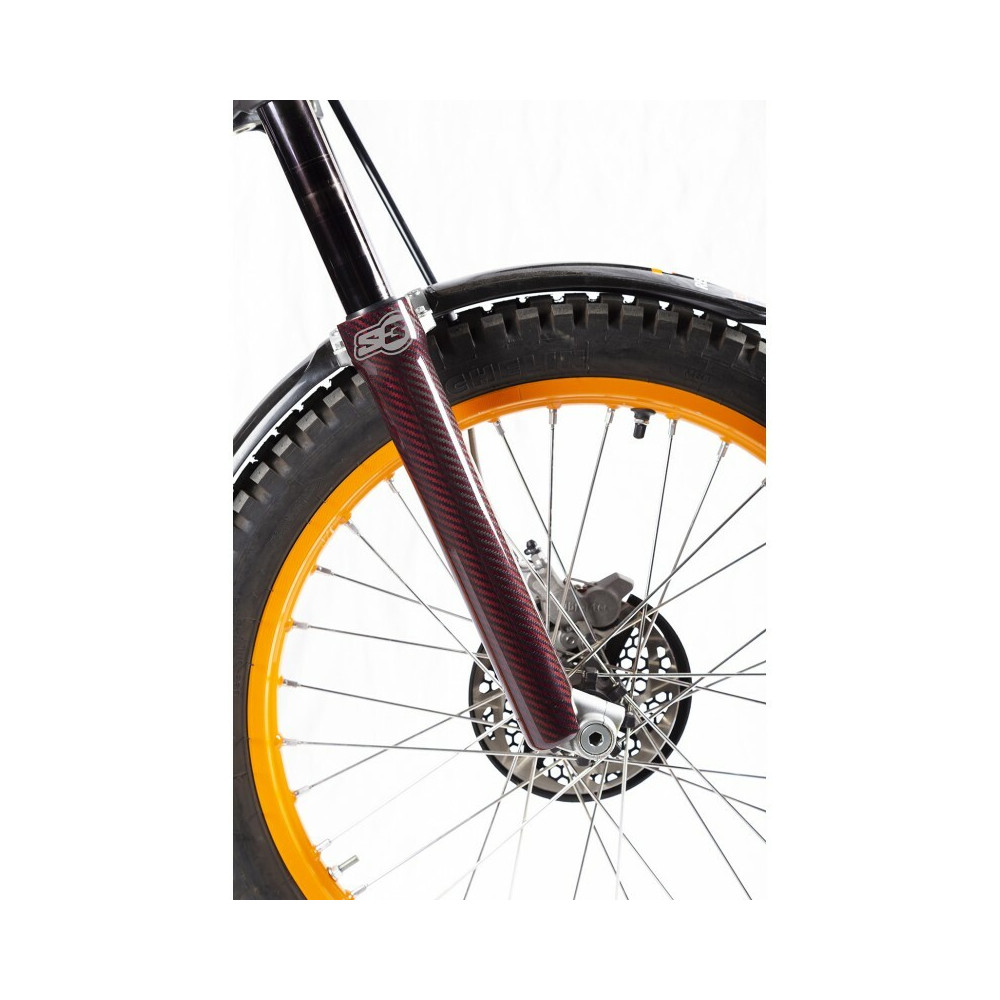 Protections de fourche S3 carbone rouge