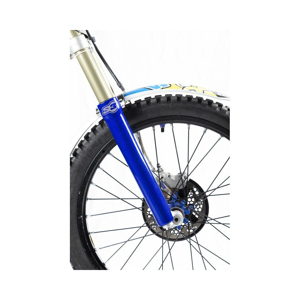 Protections de fourche S3 carbone bleu