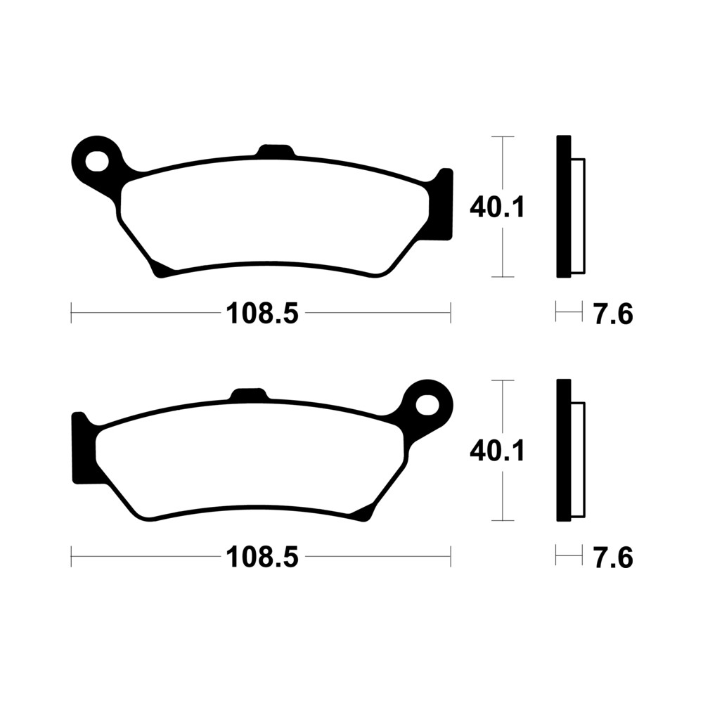 Plaquettes de frein TECNIUM Performance métal fritté - MR505