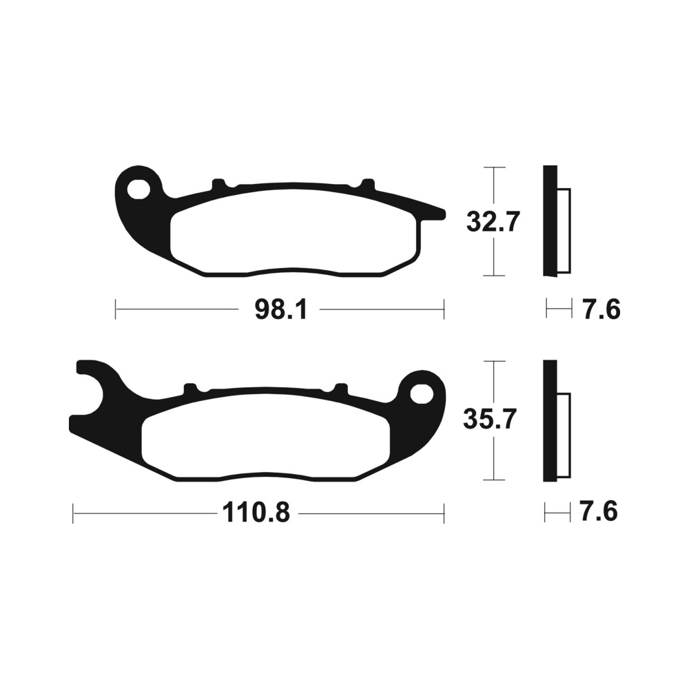Plaquettes de frein TECNIUM Performance métal fritté - MF359