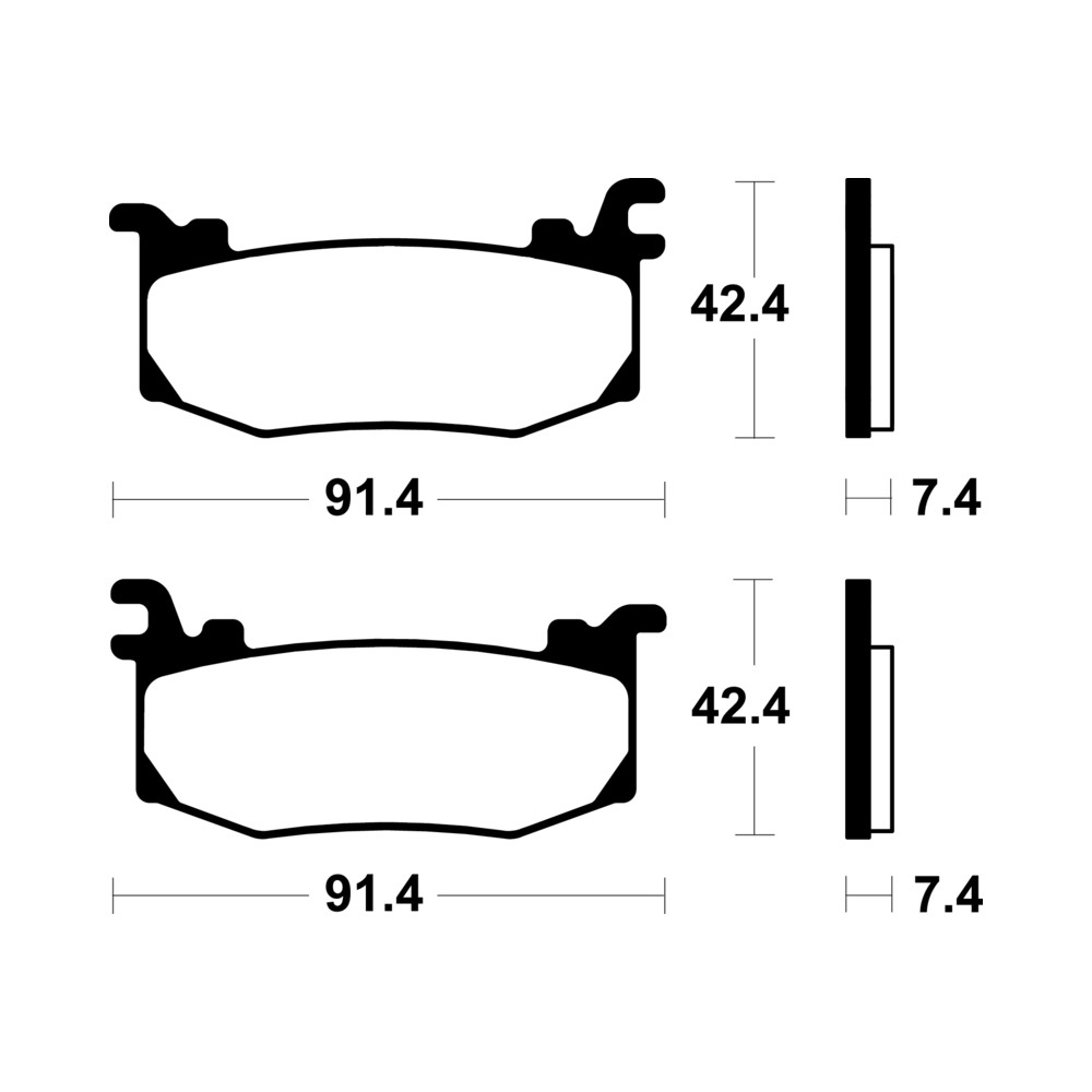 Plaquettes de frein TECNIUM Racing métal fritté - MTR512