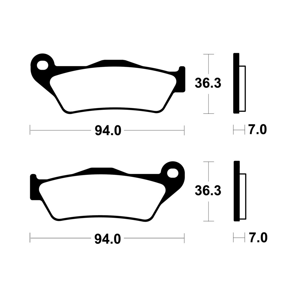 Plaquettes de frein TECNIUM Performance métal fritté - MR503