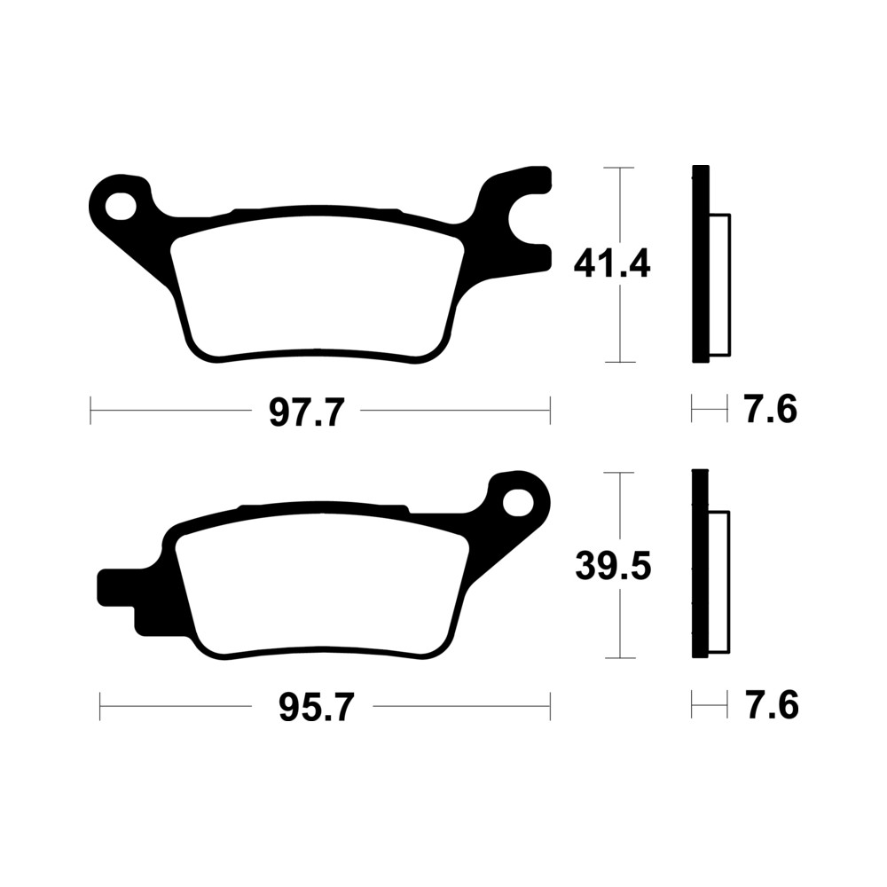 Plaquettes de frein TECNIUM Scooter organique - ME510