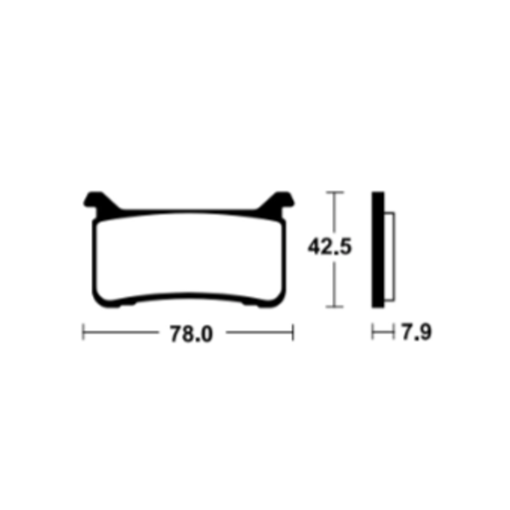 Plaquettes de frein TECNIUM Racing métal fritté carbone - MCR447
