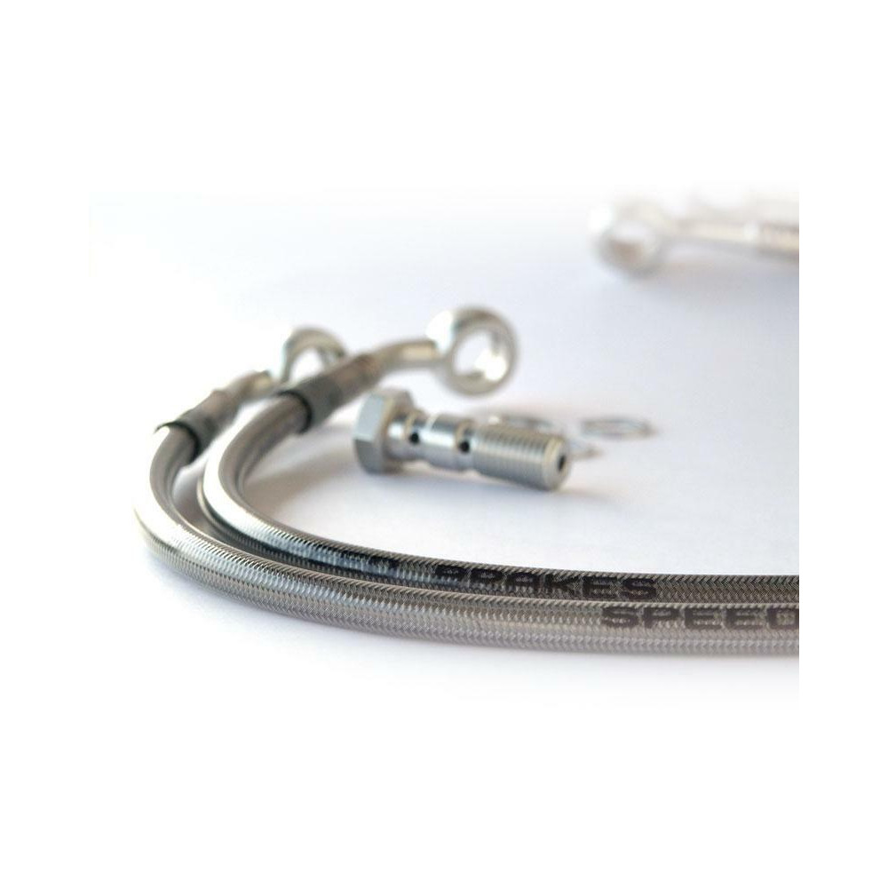 Durite de frein Aviation SPEEDBRAKES inox/raccord noir