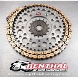 Kit chaîne RENTHAL 520R3 13/51 renforcée - couronne ultra-light anti-boue - Honda