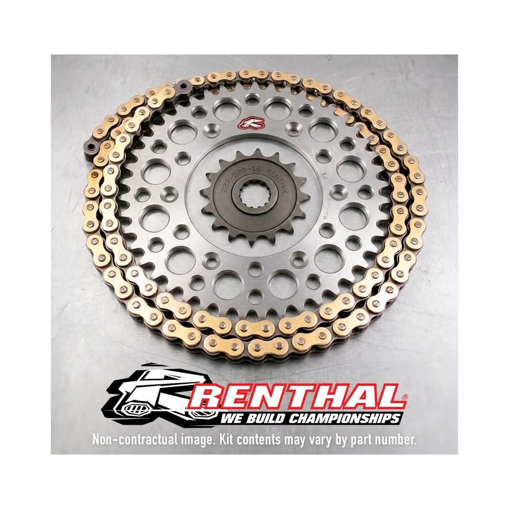 Kit chaîne RENTHAL 520R1 13/48 couronne ultra-light anti-boue - Honda CRF 450 R 2009-2016