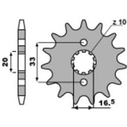 Kit chaîne EK/PBR 520M3 - 13/48-114 - Couronne alu standard