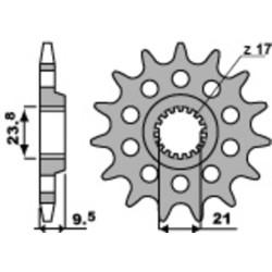 Kit chaîne EK/PBR ERROR MRD7 - 14/50-116 - Couronne alu standard
