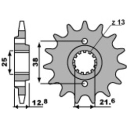 Kit chaîne EK/PBR 520 SRX2 - 15/43-106 - Couronne acier standard