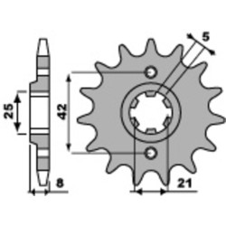 Kit chaîne EK/PBR 520 SRX2 - 15/40-102 - Couronne acier standard