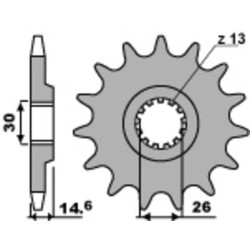 Kit chaîne EK/PBR 530 SRX2 - 18/42-108 - Couronne acier standard