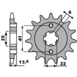 Kit chaîne EK/PBR 525 SRX2 - 15/47-118 - Couronne acier standard