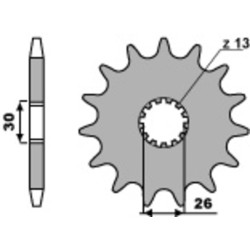 Kit chaîne EK/PBR 530 SRX2 - 18/42-110 - Couronne acier standard