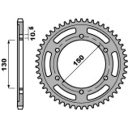 Kit chaîne EK/PBR 525 SRX2 - 16/42-118 - Couronne acier standard