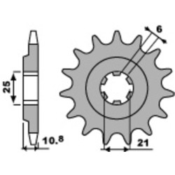 Kit chaîne EK/PBR 630 SRO - 15/41-88 - Couronne acier standard