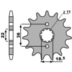 Kit chaîne EK/PBR 520 SRX2 - 13/41-102 - Couronne acier standard