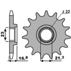 Kit chaîne EK/PBR 520 SRX2 - 16/48-110 - Couronne acier standard